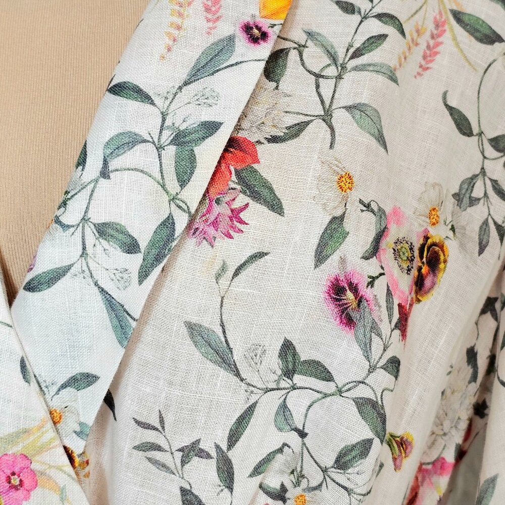 Zimmermann ElkaVine Linen Floral Wrap Dress Size 3 (US 10) - Picture 9 of 14